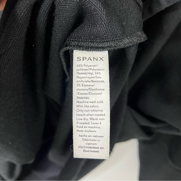 Spanx Perfect Length Dolman 3/4 Sleeve Top Size Small Black - Picture 5 of 7